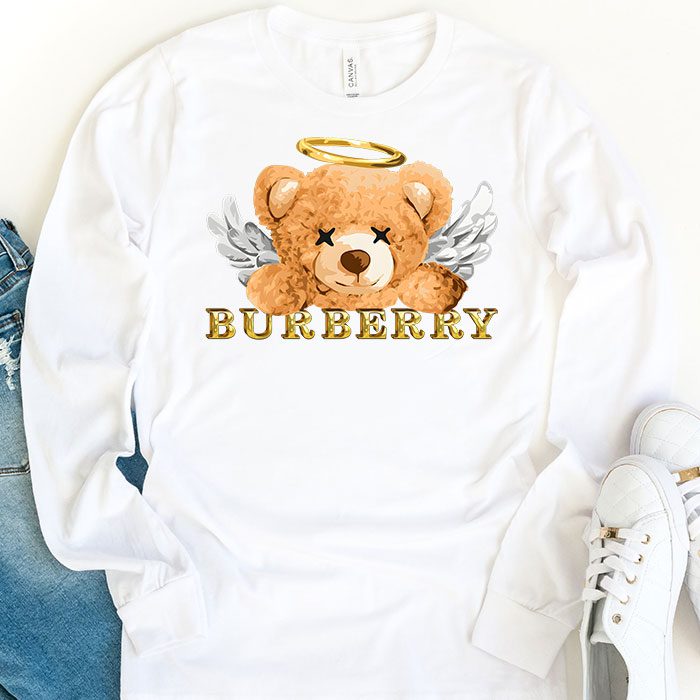 Burberry-London-Teddy-Bear-Gold-Luxury-Kid-Tee-Unisex-Longsleeve-Shirt-LTB0727-1