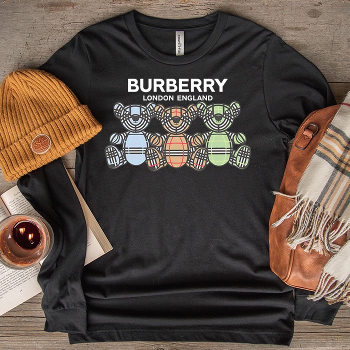 Burberry-London-Teddy-Bear-Kid-Tee-Unisex-Longsleeve-Shirt-LTB0723-1