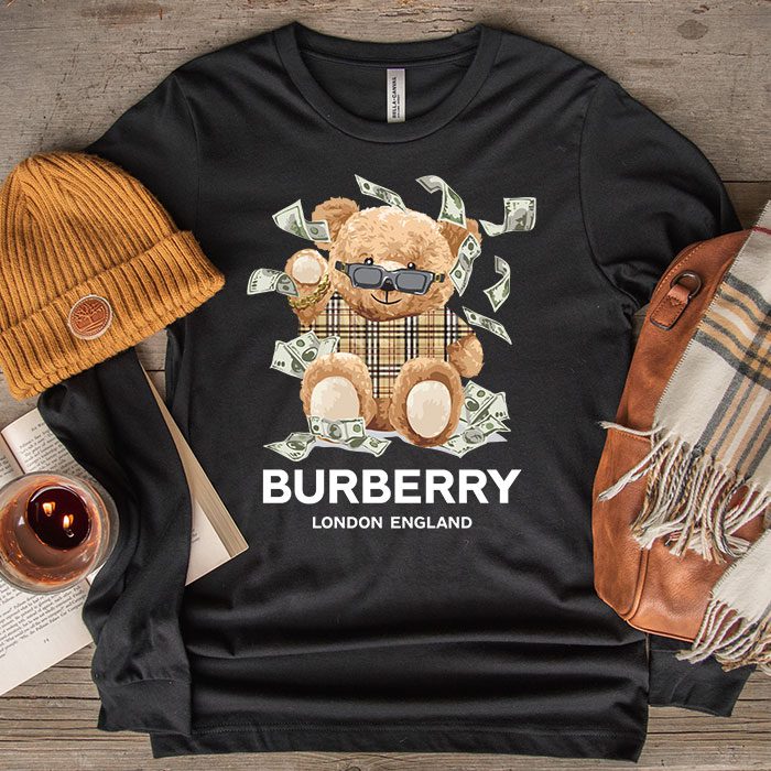 Burberry-London-Teddy-Bear-Kid-Tee-Unisex-Longsleeve-Shirt-LTB0726-1