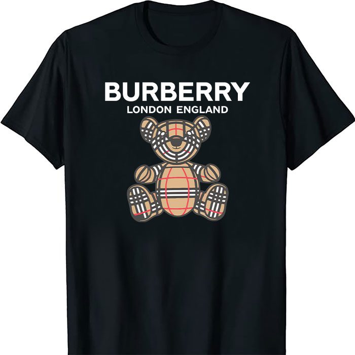 Burberry-London-Teddy-Bear-Kid-Tee-Unisex-T-Shirt-TTB1747 Burberry London Teddy Bear Kid Tee Unisex T-Shirt TTB1747