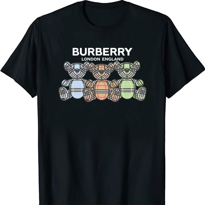 Burberry-London-Teddy-Bear-Kid-Tee-Unisex-T-Shirt-TTB1749 Burberry London Teddy Bear Kid Tee Unisex T-Shirt TTB1749