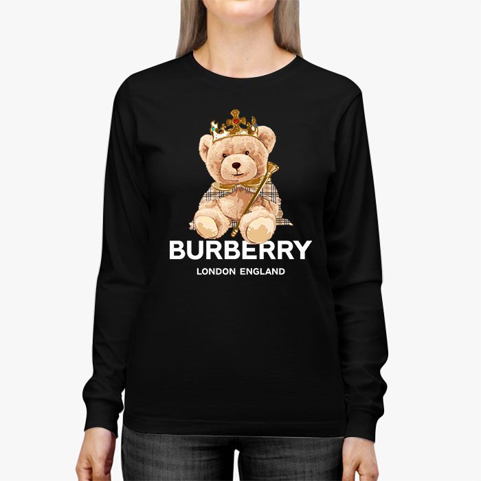 Burberry-London-Teddy-Bear-King-Kid-Tee-Unisex-Longsleeve-Shirt-LTB0728-3