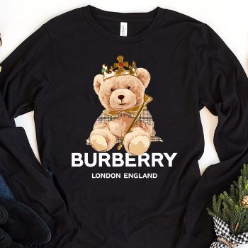 Burberry London Teddy Bear King Kid Tee Unisex Longsleeve Shirt LTB0728