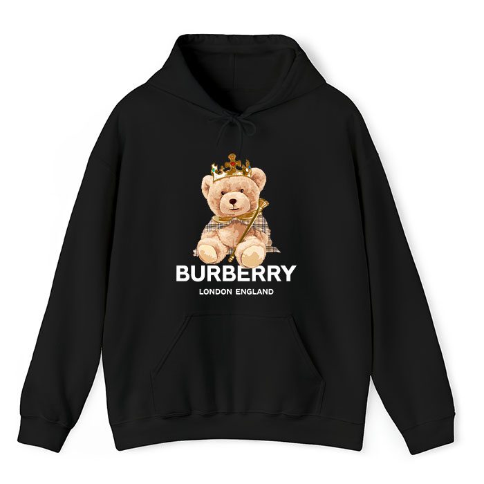 Burberry-London-Teddy-Bear-King-Unisex-Pullover-Hoodie-HTB0982 Burberry London Teddy Bear King Unisex Pullover Hoodie HTB0982
