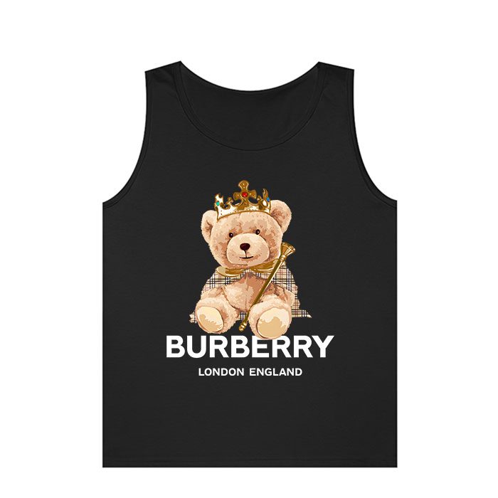 Burberry-London-Teddy-Bear-King-Unisex-Tank-Top-TTTB0869 Burberry London Teddy Bear King Unisex Tank Top TTTB0869