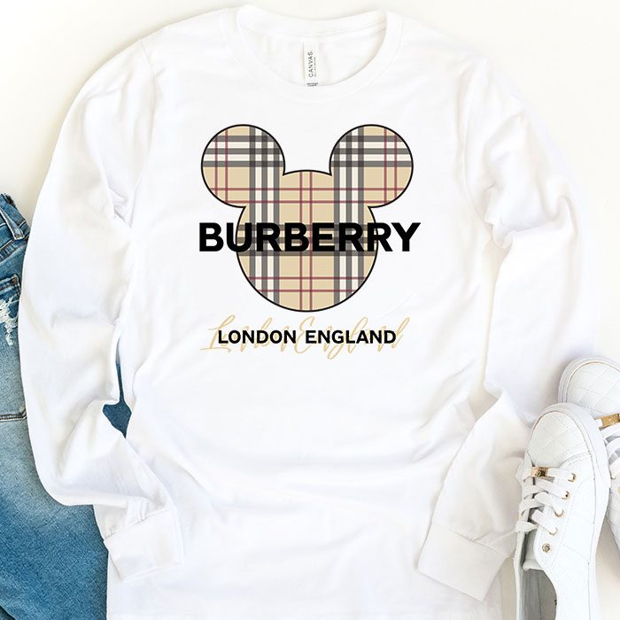 Burberry-Mickey-Mouse-Kid-Tee-Unisex-Longsleeve-Shirt-LTB0735-1