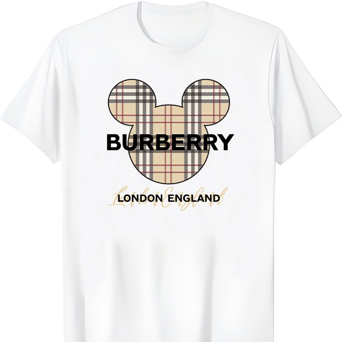 Burberry-Mickey-Mouse-Kid-Tee-Unisex-T-Shirt-TTB1761 Burberry Mickey Mouse Kid Tee Unisex T-Shirt TTB1761