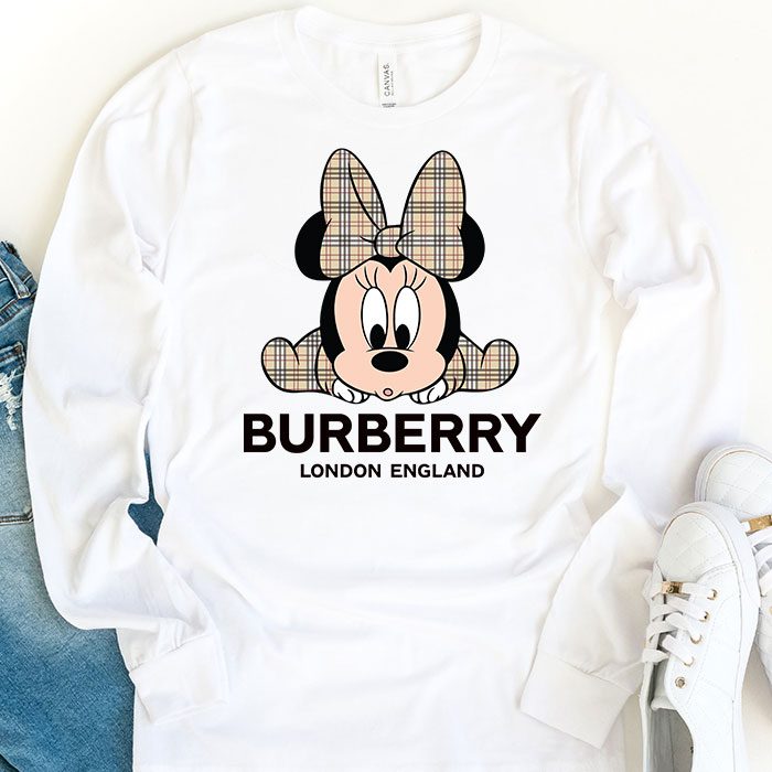 Burberry-Minnie-Mouse-Kid-Tee-Unisex-Longsleeve-Shirt-LTB0743-1