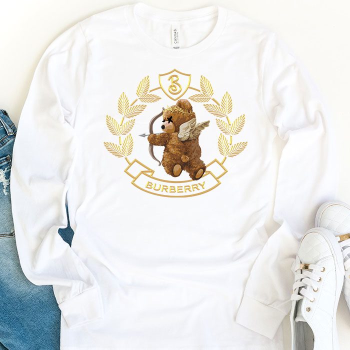 Burberry-Teddy-Bear-Gold-Luxury-Kid-Tee-Unisex-Longsleeve-Shirt-LTB0730-1