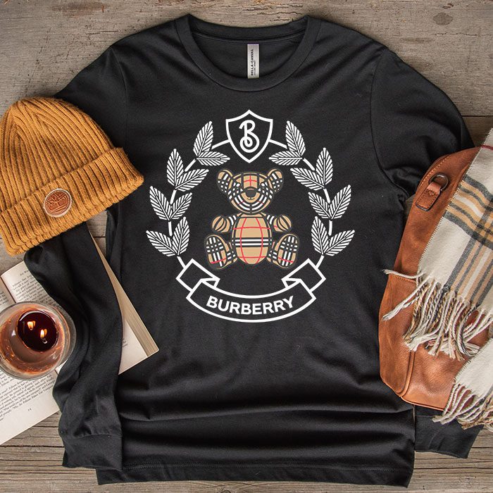 Burberry-Teddy-Bear-Logo-Kid-Tee-Unisex-Longsleeve-Shirt-LTB0720-1