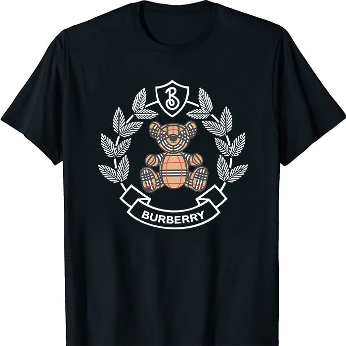 Burberry-Teddy-Bear-Logo-Kid-Tee-Unisex-T-Shirt-TTB1746 Burberry Teddy Bear Logo Kid Tee Unisex T-Shirt TTB1746