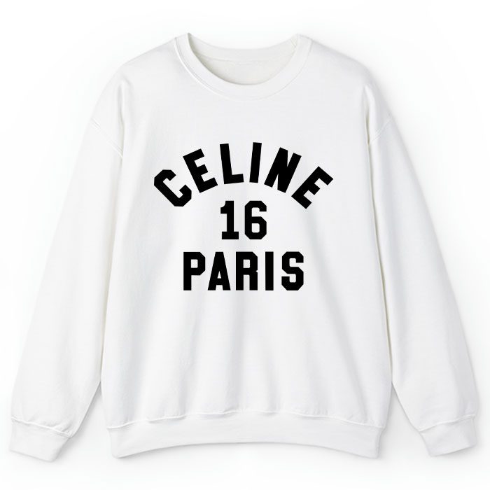 Celine-16-Paris-Logo-Luxury-Crewneck-Sweatshirt-CSTB0811 Celine 16 Paris Logo Luxury Crewneck Sweatshirt CSTB0811