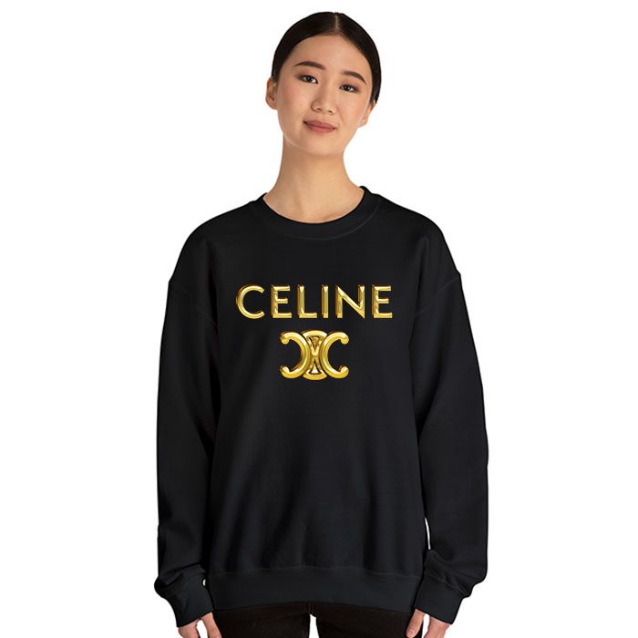 Celine-Gold-Logo-Luxury-Crewneck-Sweatshirt-CSTB0824-4