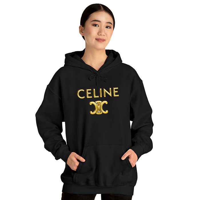Celine-Gold-Logo-Luxury-Unisex-Pullover-Hoodie-HTB1059-2