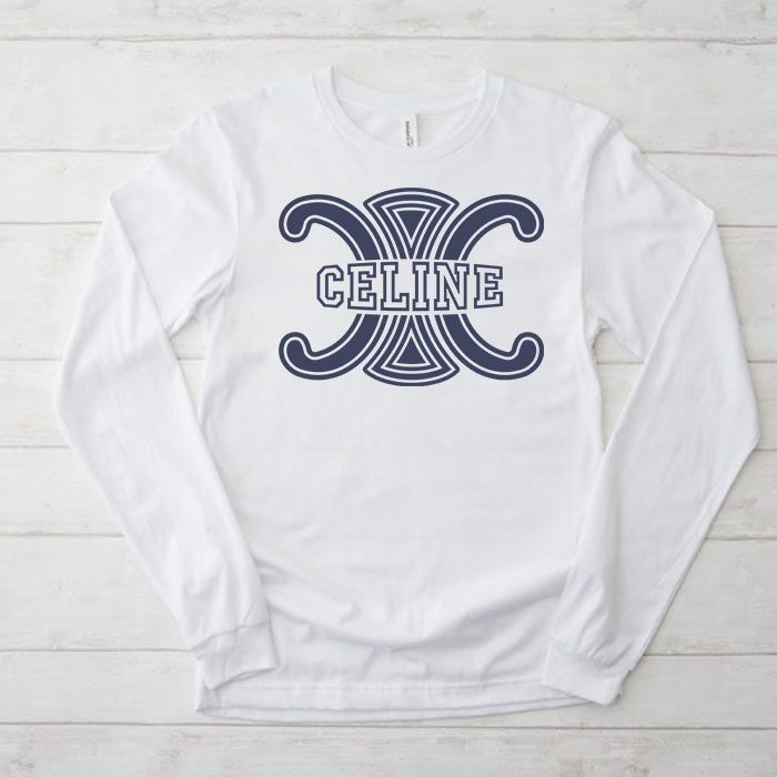 Celine-Logo-Luxury-Kid-Tee-Unisex-Longsleeve-ShirtLTB0797 Celine Logo Luxury Kid Tee Unisex Longsleeve ShirtLTB0797