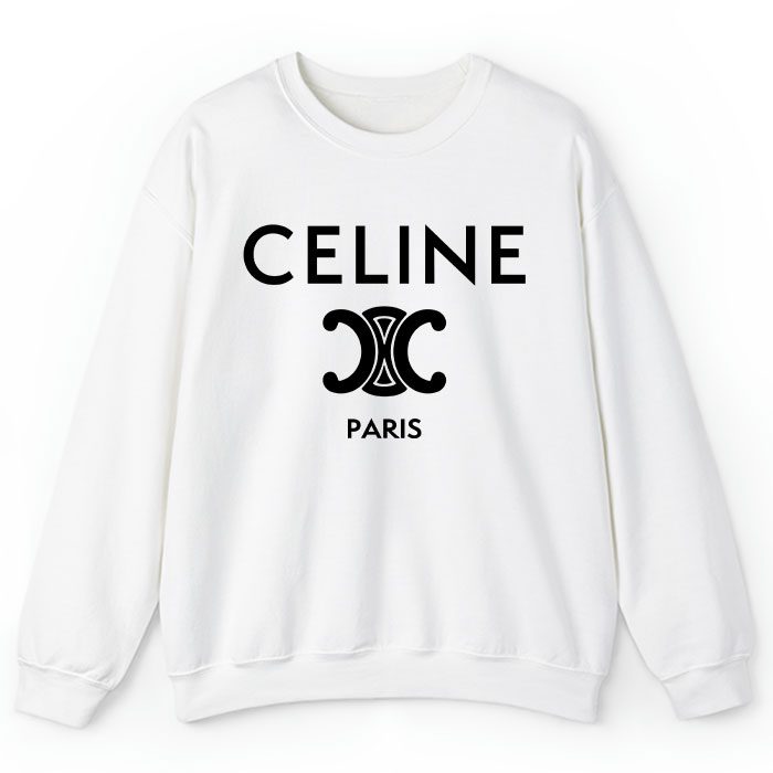 Celine-Paris-Logo-Luxury-Crewneck-Sweatshirt-CSTB0806 Celine Paris Logo Luxury Crewneck Sweatshirt CSTB0806