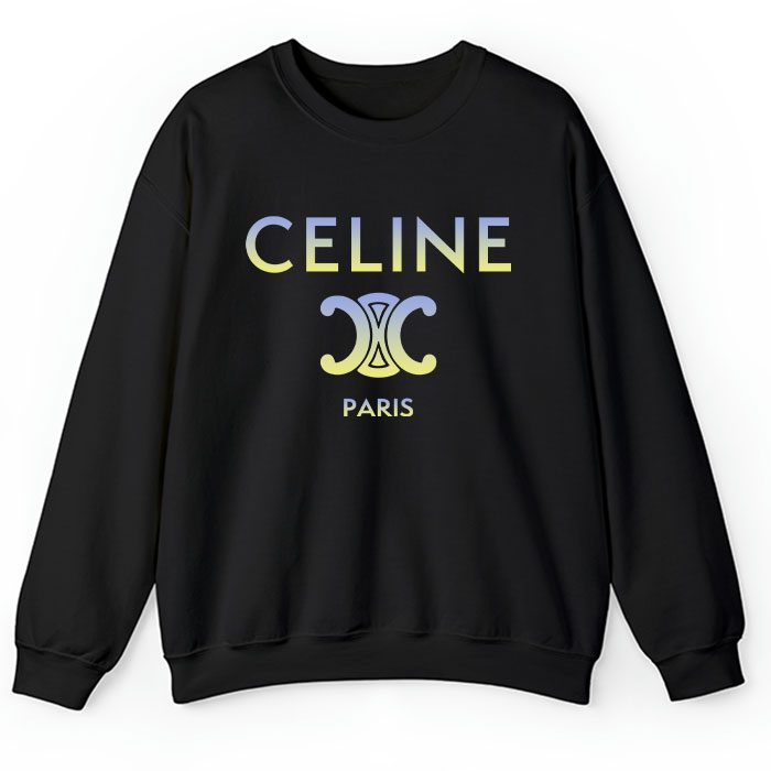 Celine-Paris-Logo-Luxury-Crewneck-Sweatshirt-CSTB0812 Celine Paris Logo Luxury Crewneck Sweatshirt CSTB0812