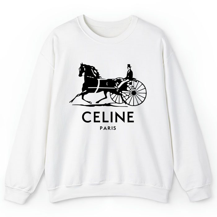 Celine-Paris-Logo-Luxury-Crewneck-Sweatshirt-CSTB0821 Celine Paris Logo Luxury Crewneck Sweatshirt CSTB0821
