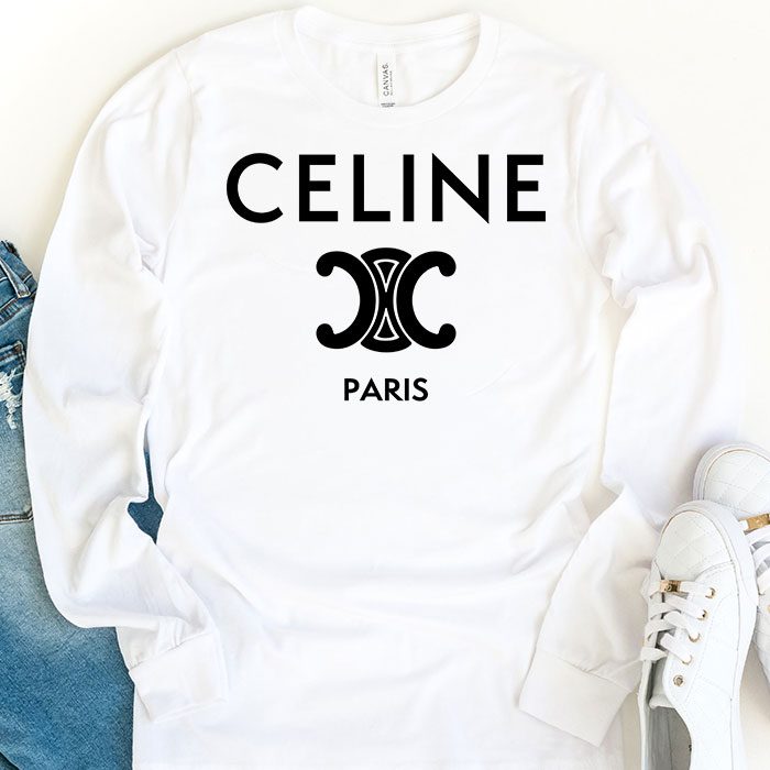 Celine-Paris-Logo-Luxury-Kid-Tee-Unisex-Longsleeve-ShirtLTB0787-1