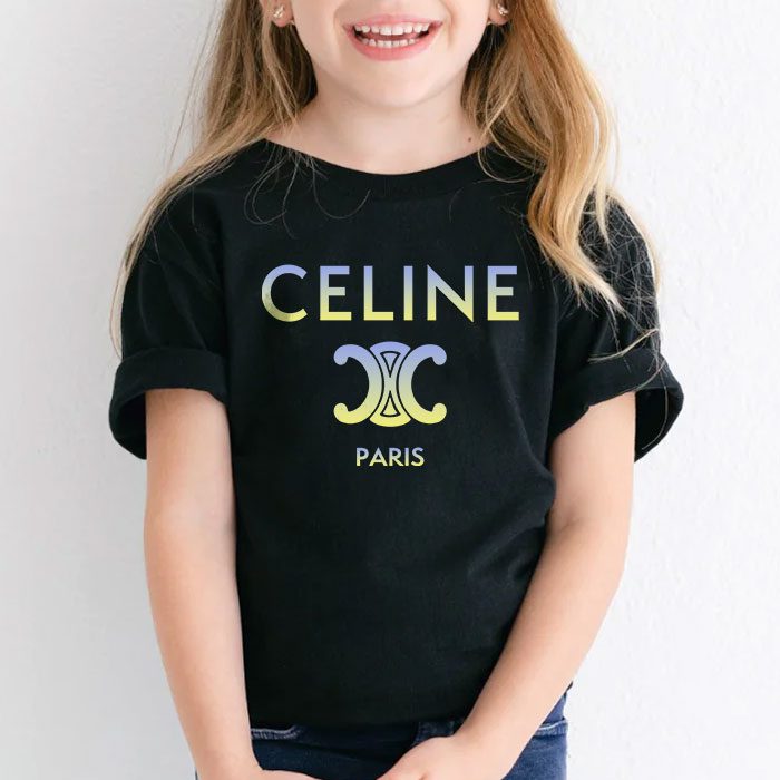 Celine-Paris-Logo-Luxury-Kid-Tee-Unisex-T-Shirt-TTB1819-3