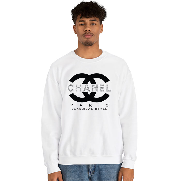 Chanel-Paris-Classical-Style-Gitter-Logo-Crewneck-Sweatshirt-CSTB0227-2