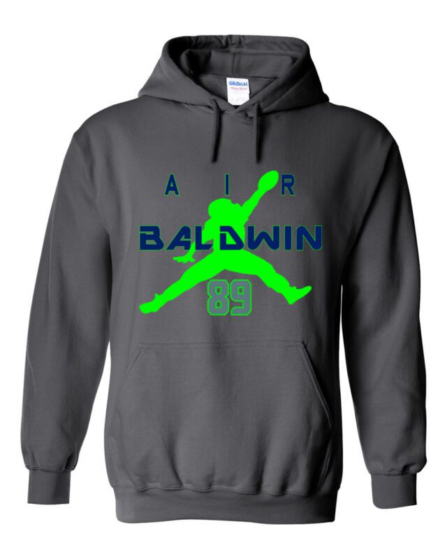 Charcoal-Doug-Baldwin-Seattle-Seahawks-Air-Baldwin-Hooded-Sweatshirt-Hoodie Charcoal Doug Baldwin Seattle Seahawks "Air Baldwin" Hooded Sweatshirt Hoodie