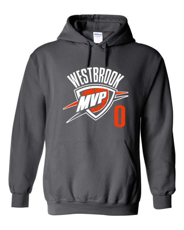 Charcoal-Russell-Westbrook-Oklahoma-City-MVP-Tshirt-Hooded-Sweatshirt-Hoodie Charcoal Russell Westbrook Oklahoma City "MVP" Tshirt Hooded Sweatshirt Hoodie