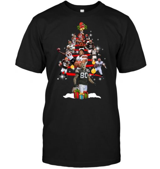Cleveland-Browns-Players-Christmas-Tree-Unisex-T-Shirt-Kid-T-Shirt-LTS1869 Cleveland Browns Players Christmas Tree Unisex T-Shirt Kid T-Shirt LTS1869