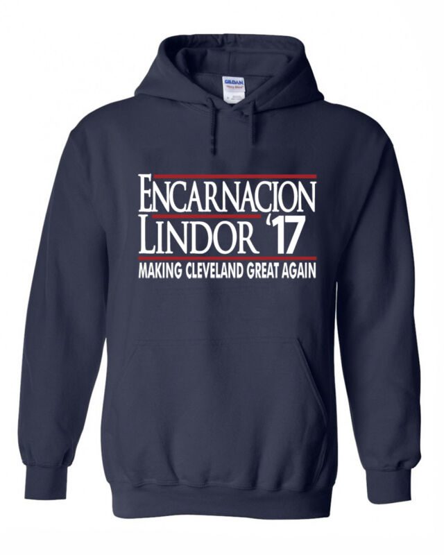 Cleveland-Indians-Francisco-Lindor-Encarnacion-17-Hooded-Sweatshirt-Unisex-Hoodie Cleveland Indians Francisco Lindor "Encarnacion 17" Hooded Sweatshirt Unisex Hoodie