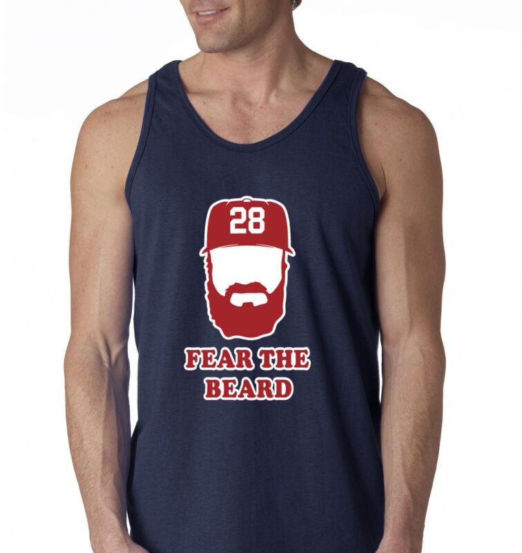 Corey-Kluber-Cleveland-Indians-Fear-The-Beard-Unisex-Tank-Top Corey Kluber Cleveland Indians "Fear The Beard" Unisex Tank Top