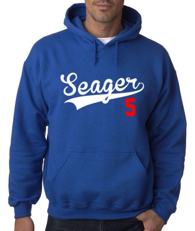 Corey-Seager-Los-Angeles-Dodgers-Seager-5-Hooded-Sweatshirt-Unisex-Hoodie Corey Seager Los Angeles Dodgers "Seager 5" Hooded Sweatshirt Unisex Hoodie