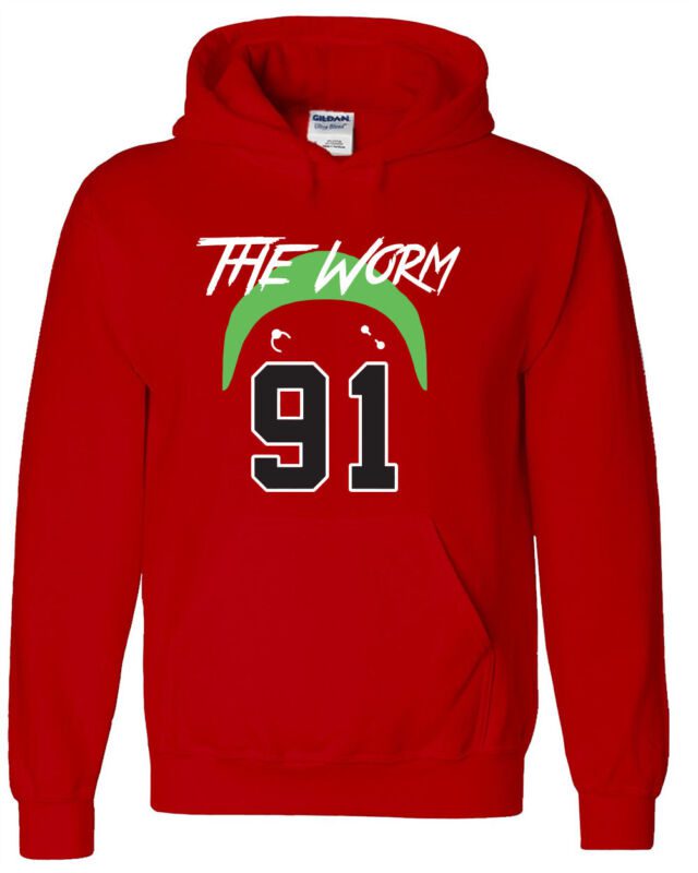 Dennis-Rodman-Chicago-Bulls-The-Worm-Hoodie-Hooded-Sweatshirt Dennis Rodman Chicago Bulls "The Worm" Hoodie Hooded Sweatshirt