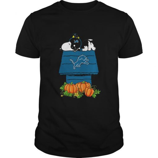 Detroit-Lions-Snoopy-Pumpkin-House-Unisex-T-Shirt-Kid-T-Shirt-LTS3481 Detroit Lions Snoopy Pumpkin House Unisex T-Shirt Kid T-Shirt LTS3481