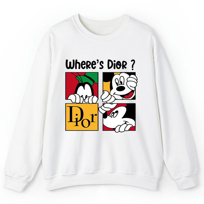 Dior-Logo-Luxury-Mickey-Pluto-Crewneck-Sweatshirt-CSTB0614 Dior Logo Luxury Mickey Pluto Crewneck Sweatshirt CSTB0614