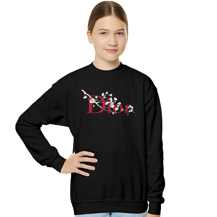 Dior-Logo-Luxury-Sakura-Flower-Crewneck-Sweatshirt-CSTB0606-1