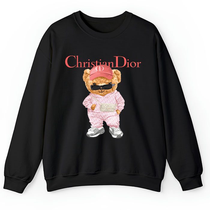Dior-Logo-Luxury-Teddy-Bear-Crewneck-Sweatshirt-CSTB0611 Dior Logo Luxury Teddy Bear Crewneck Sweatshirt CSTB0611