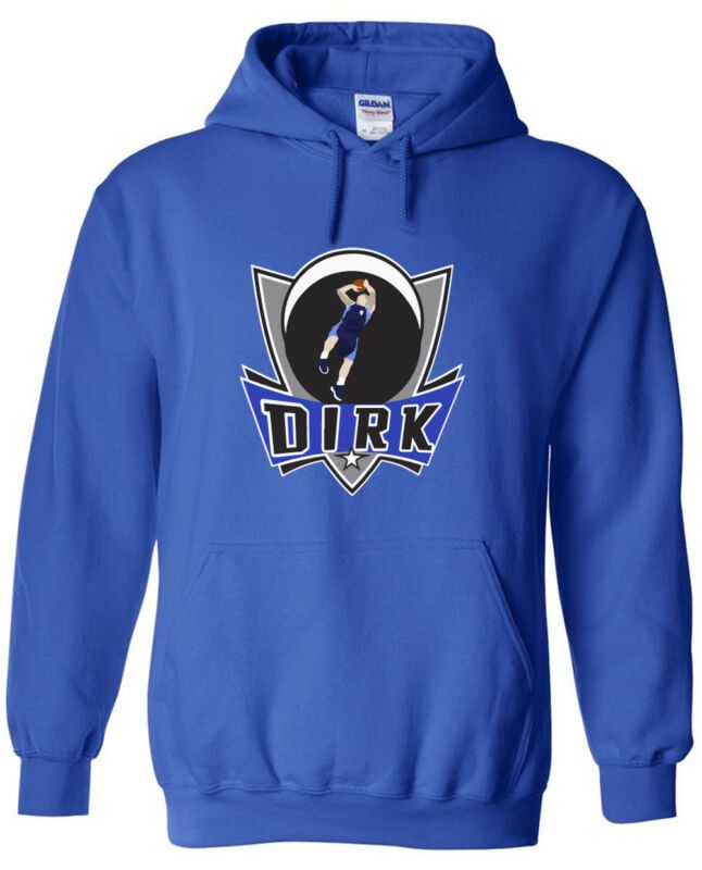 Dirk-Nowitzki-Dallas-Mavericks-Logo-Pic-Hoodie-Hooded-Sweatshirt Dirk Nowitzki Dallas Mavericks "Logo Pic" Hoodie Hooded Sweatshirt
