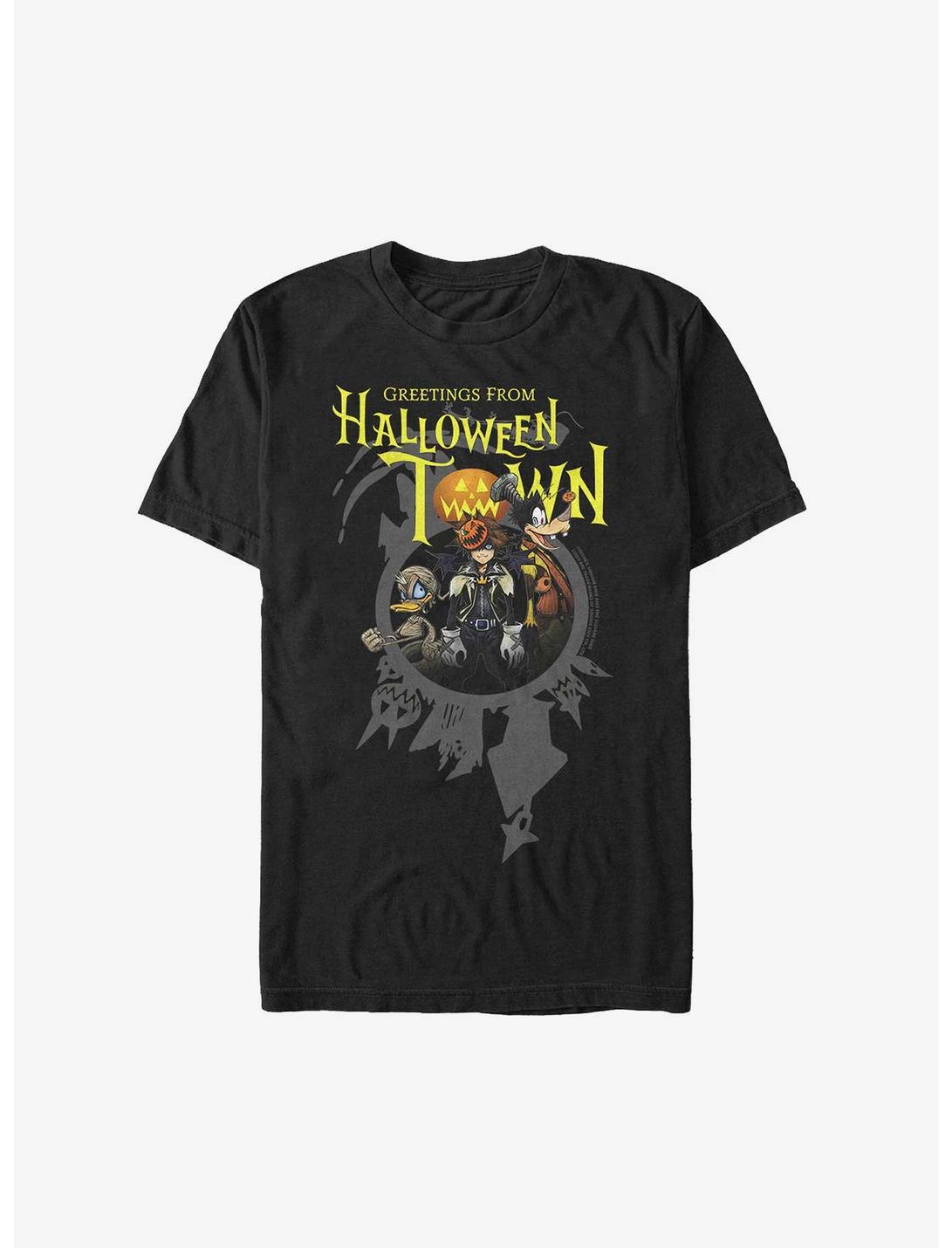 Disney-Kingdom-Hearts-Greetings-From-Halloween-Town-Extra-Soft-Kid-Tee-Unisex-T-Shirt-HTS1744 Disney Kingdom Hearts Greetings From Halloween Town Extra Soft Kid Tee - Unisex T-Shirt HTS1744