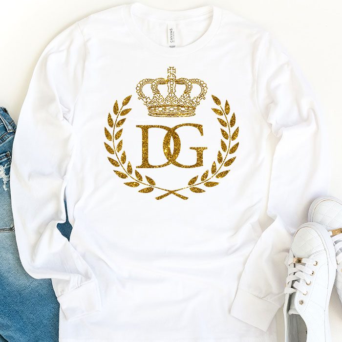 Dolce-Gabbana-Crown-Gold-Luxury-Kid-Tee-Unisex-Longsleeve-ShirtLTB0860-1