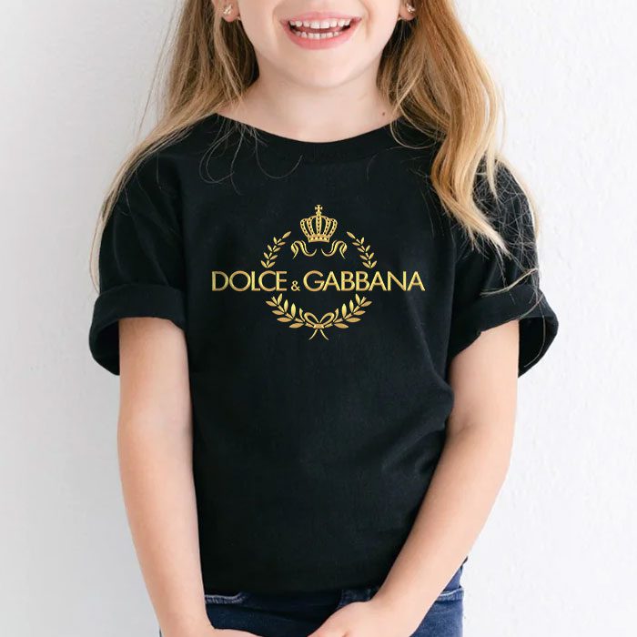Dolce-Gabbana-Crown-Gold-Luxury-Kid-Tee-Unisex-T-Shirt-TTB1885-3