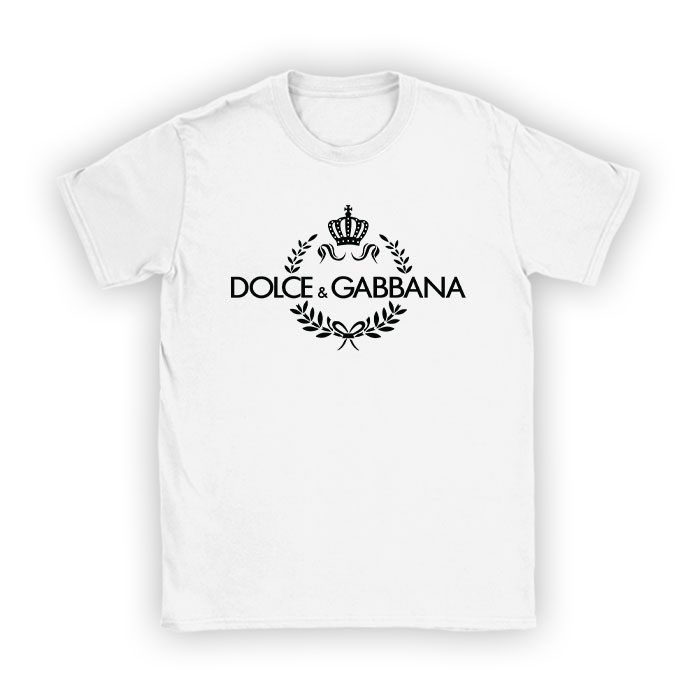 Dolce-Gabbana-King-Logo-Luxury-Kid-Tee-Unisex-T-Shirt-TTB1848 Dolce & Gabbana King Logo Luxury Kid Tee Unisex T-Shirt TTB1848