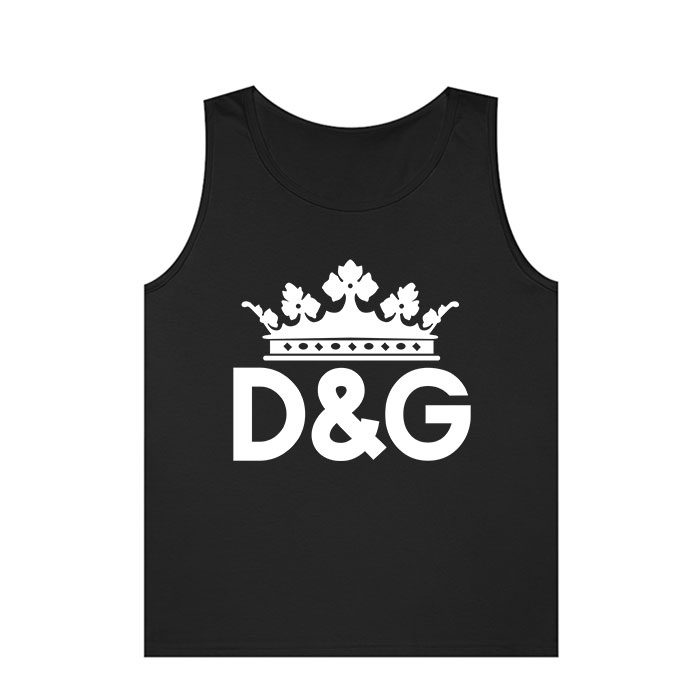 Dolce-Gabbana-King-Logo-Luxury-Unisex-Tank-Top-TTTB0964 Dolce & Gabbana King Logo Luxury Unisex Tank Top TTTB0964