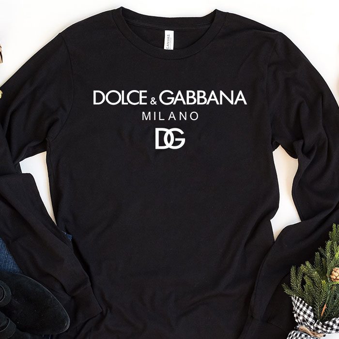 Dolce-Gabbana-Milano-Logo-Luxury-Kid-Tee-Unisex-Longsleeve-ShirtLTB0828 Dolce & Gabbana Milano Logo Luxury Kid Tee Unisex Longsleeve ShirtLTB0828