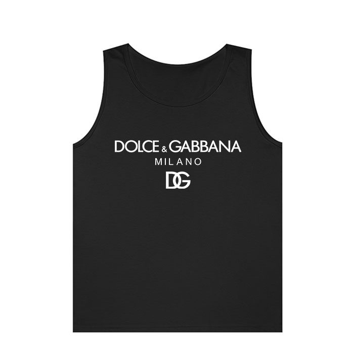 Dolce-Gabbana-Milano-Logo-Luxury-Unisex-Tank-Top-TTTB0969 Dolce & Gabbana Milano Logo Luxury Unisex Tank Top TTTB0969