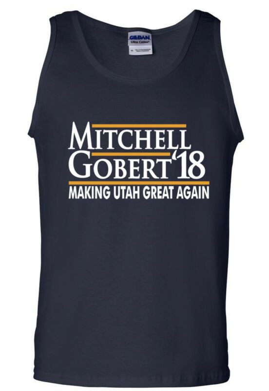 Donovan-Mitchell-Rudy-Gobert-Utah-Jazz-18-Unisex-Tank-Top Donovan Mitchell Rudy Gobert Utah Jazz "18" Unisex Tank Top