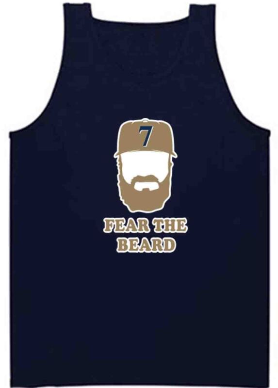 Eric-Thames-Milwaukee-Brewers-Beard-Unisex-Tank-Top Eric Thames Milwaukee Brewers "Beard" Unisex Tank Top