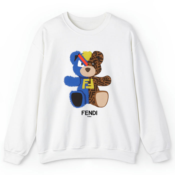 Fendi-Roma-Teddy-Bear-Crewneck-Sweatshirt-CSTB0263 Fendi Roma Teddy Bear Crewneck Sweatshirt CSTB0263