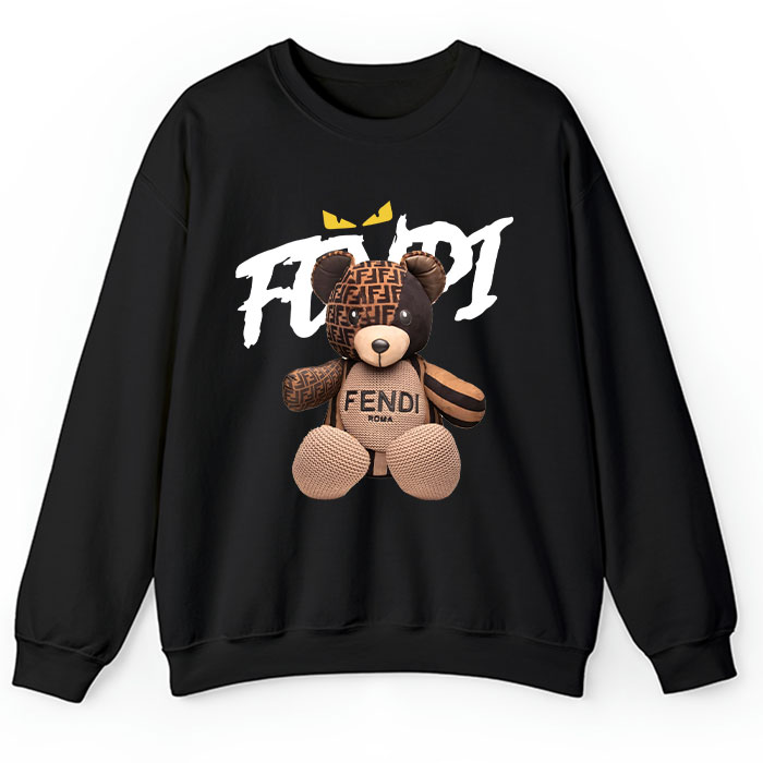 Fendi-Roma-Teddy-Bear-Crewneck-Sweatshirt-CSTB0267 Fendi Roma Teddy Bear Crewneck Sweatshirt CSTB0267