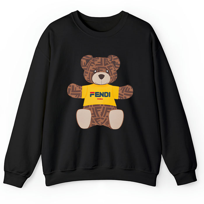 Fendi-Roma-Teddy-Bear-Crewneck-Sweatshirt-CSTB0270 Fendi Roma Teddy Bear Crewneck Sweatshirt CSTB0270