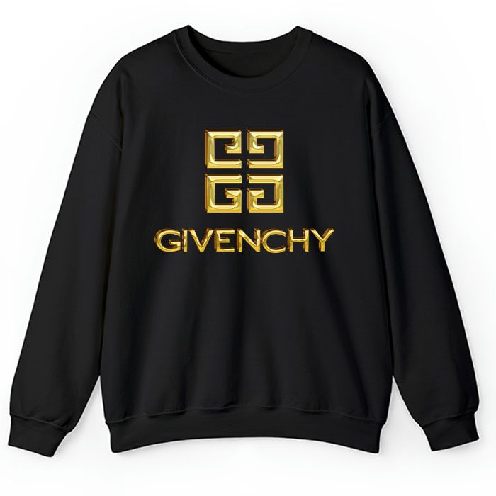 Givenchy-Gold-Logo-Luxury-Crewneck-Sweatshirt-CSTB0629 Givenchy Gold Logo Luxury Crewneck Sweatshirt CSTB0629